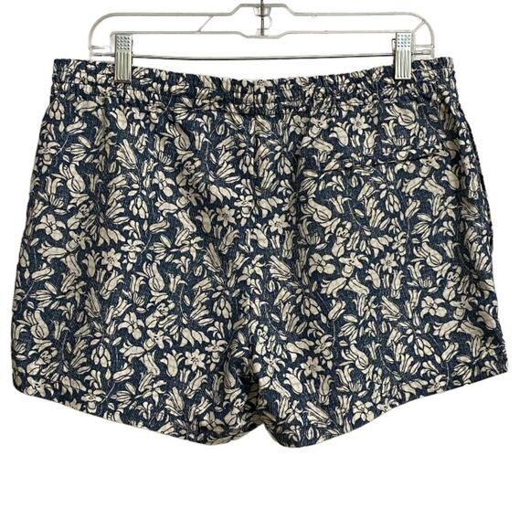 Club Monaco Swim Trunks Men's Size M Floral Print Blue White Beige Elastic Waist - Picture 9 of 15